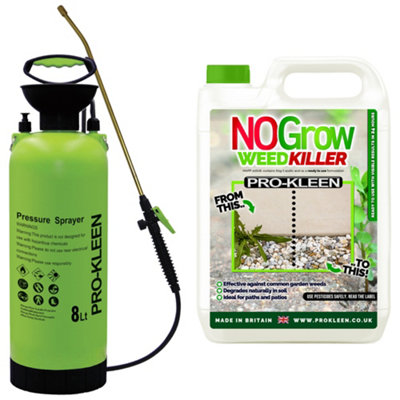 Pro-Kleen 8L Pump Sprayer With Pro-Kleen 5L No Grow Weed & Moss Killer from B&Q