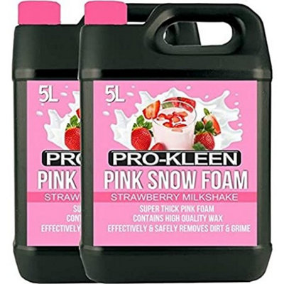 Pro-Kleen 10L Strawberry Milkshake Pink Snow Foam With Wax Super Thick & Non-Caustic Foam from B&Q