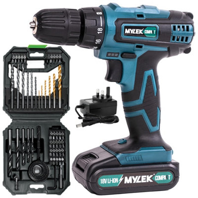 Mylek Vcb Cordless Drill With 4Orce 56 Piece Accessory Kit
