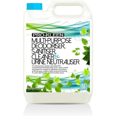 Pro-Kleen 5L Of Multi-Purpose Deodoriser Disinfectant Sanitiser Cleaner & Urine Neutraliser Super Concentrated Professional Formula from B&Q