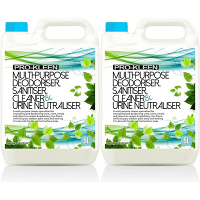 Pro-Kleen 10L Of Multi-Purpose Deodoriser Disinfectant Sanitiser Cleaner & Urine Neutraliser Super Concentrated Professional Formula from B&Q
