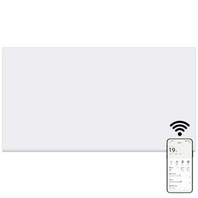 MYLEK Panel Space Heater White Eco - Smart And WiFi App Slimline Low Energy - Wall Mounted - Bathroom IPX4 - 1500w  | TJ Hughes - Image 4
