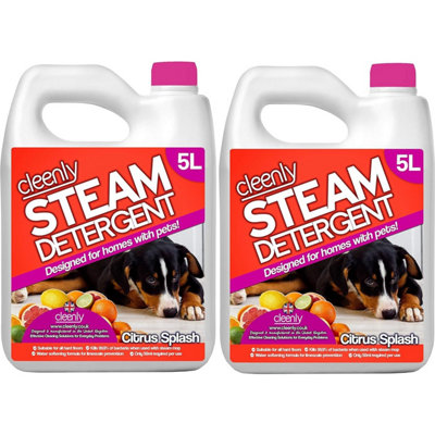 Cleenly Pet Steam Detergent For Steam Mops (10 Litres) Citrus Splash Designed For Homes With Pets from B&Q