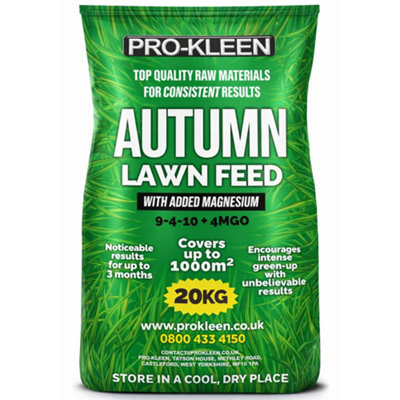 Prokleen Unisex Green Pro-Kleen Autumn Lawn Feed Fertiliser 20Kg Encourages Grass Up - Image 4