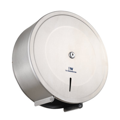 Mylek Pro Washroom Stainless Steel Toilet Roll Dispenser Jumbo 300mm Roll Holder, from B&Q