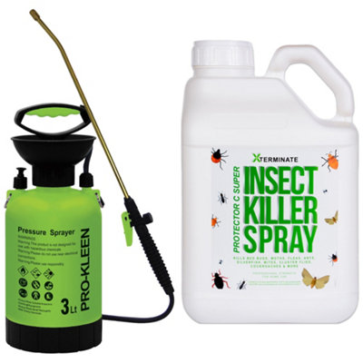 3L Pump Sprayer With 5L Xterminate Insect Killer from B&Q