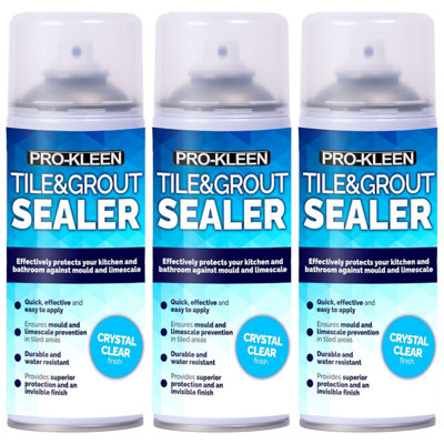 Pro-Kleen Tile & Grout Sealer 400Ml X3Waterproof Protection Against MouldMildew & LimescaleSeals & Protects from B&Q