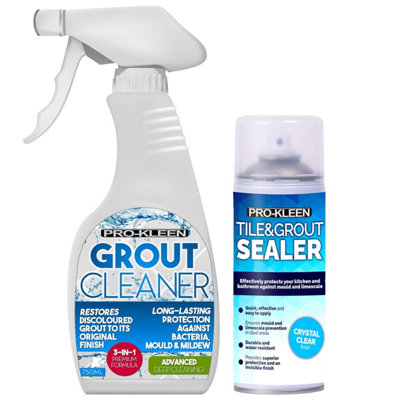 Pro-Kleen Grout Cleaner 750Ml And Tile & Grout Sealer 400MlCleansProtects & Seals from B&Q
