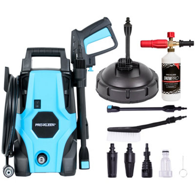Pro-Kleen Pressure Washer Jet Power Wash Electric 1400W High Performance Cleaner With Accessories For Car & Patio from B&Q