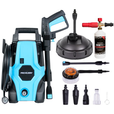 Pro-Kleen Pressure Washer Jet Power Wash Electric 1400W High Performance Cleaner With Accessories Portable For Patio And Car from B&Q