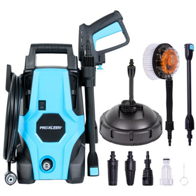 Pro-Kleen Pressure Jet Washer Power Wash Electric 1400W High Performance Cleaner With Accessories For Patio And CarPortable from B&Q