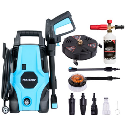 Pro-Kleen Pressure Washer Jet Wash Power Electric High Performance Cleaner Fixed Brush 13" Patio Cleaner & Karcher Lance 1400W from B&Q
