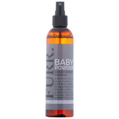 Pro-Kleen Furr Baby Powder Dog Deodoriser Spray 250Ml Natural Odour Neutraliser With Aloe Vera & Vitamin E Puppy Safe From 6 Weeks from B&Q