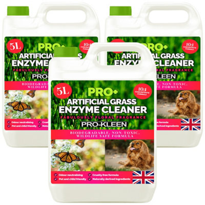 Pro-Kleen Probio Artificial Grass Cleaner Probiotic Based Deodoriser Odour Eliminator Floral 15L from B&Q