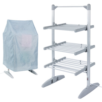 Glamhaus Ecodry Electric Heated Clothes Airer With Cover 248W Foldable from B&Q