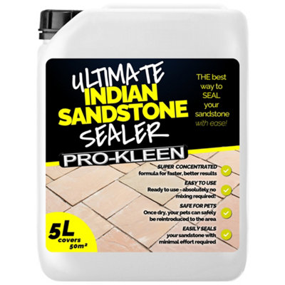 Pro-Kleen Ultimate Indian Sandstone Sealer - Protects Against Weathering, Stains, Oil & Grease 5L