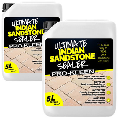 Pro-Kleen Ultimate Indian Sandstone Sealer - Protects Against Weathering, Stains, Oil & Grease 10L