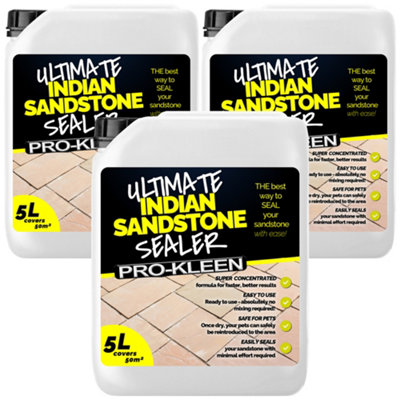 Pro-Kleen Ultimate Indian Sandstone Sealer - Protects Against Weathering, Stains, Oil & Grease 15L