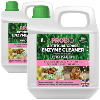 Pro-Kleen Probio Artificial Grass Cleaner Probiotic Based Deodoriser Odour Eliminator Floral 2L from B&Q