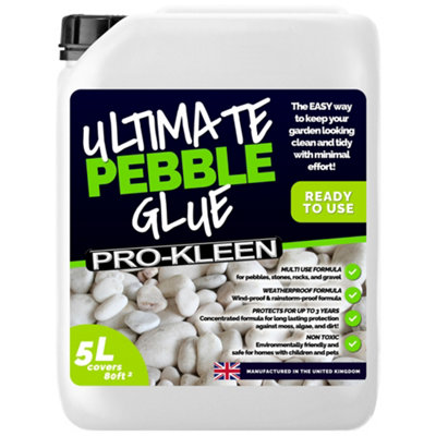 Pro-Kleen Ultimate Pebble Glue 5L (Covers 80 Ft2) Pebble Glue Binder For GravelStonesSlate & Mulch from B&Q