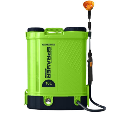 Pro-Kleen Battery Powered Knapsack Sprayer 10L, 80 Psi Backpack Sprayer With 12V Battery, 2 Nozzles, 38.1" Tel - Green - Image 4