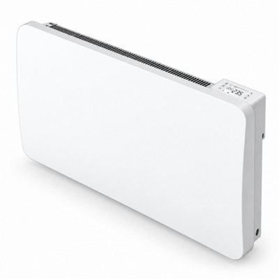 Mylek 1000W Wifi App Aluminium Ceramic White Panel Heater, Wall Mounted Smart Electric Radiator With Lcd D - White - Image 4