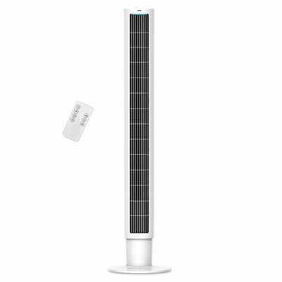 Mylek 43.3 Tower Fan White With Remote Control4 Speeds & ModesOscillating Cooling Fan from B&Q