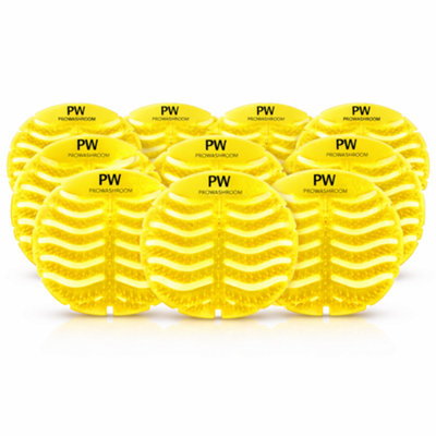 Pro-Kleen Urinal Mats Pack Of 10 Fresh Lemon Fragrance Anti-Splash Urinal Screens With 30 Day Odour Control from B&Q
