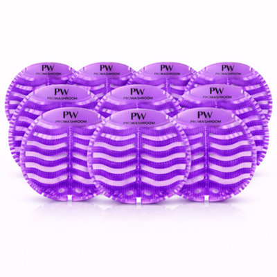 Pro-Kleen Urinal Mats Pack Of 10 Fresh Lavender Scent Anti-Splash And 30 Day Odour Control Individually Wrapped 165mm from B&Q
