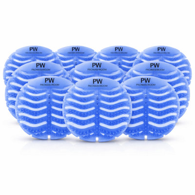 Pro-Kleen Urinal Mats Pack Of 10 Fresh Ocean Fragrance Anti-Splash Urinal Screens With 30 Day Odour Control from B&Q