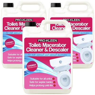 Pro-Kleen Toilet Macerator Toilet & Descaler Cherry Highly ConcentratedLong-Lasting Formula 15L from B&Q