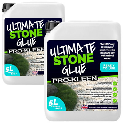 Pro-Kleen Ultimate Stone Glue 10L (Covers 160 Ft2)Stone Glue Binder For GravelStonesSlate & Mulch from B&Q
