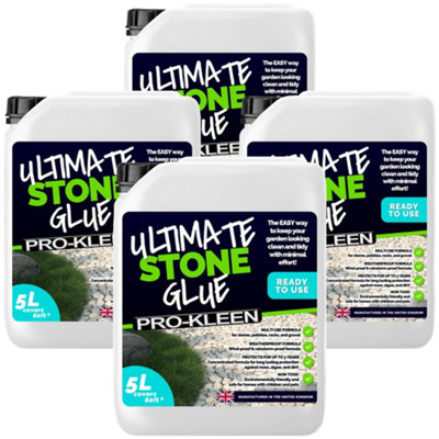 Pro-Kleen Ultimate Stone Glue 20L (Covers 360 Ft2)Stone Glue Binder For GravelStonesSlate & Mulch from B&Q