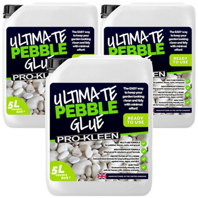 Pro-Kleen Ultimate Pebble Glue 15L (Covers 240 Ft2) Pebble Glue Binder For GravelStonesSlate & Mulch from B&Q