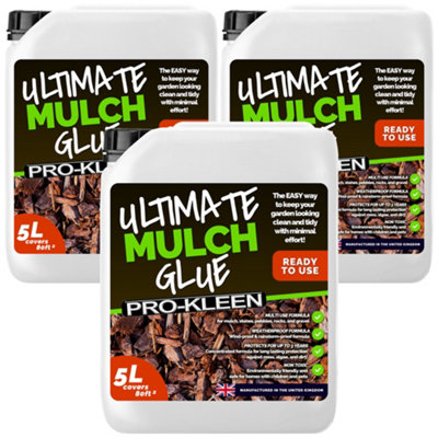 Pro-Kleen Ultimate Mulch Glue 3X 5L (Covers 240 Ft2) Binder For GravelStonesSlate & Mulch from B&Q