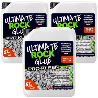 Pro-Kleen Ultimate Rock Glue 15L (Covers 240 Ft2)Rock Glue Binder For GravelStonesSlate & Mulch from B&Q