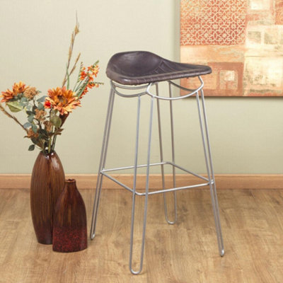 FWSTYLE Genuine Leather Artisan Breakfast Bar Stool from B&Q