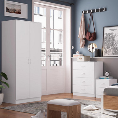 Fwstyle White Door Double Wardrobe Size 2