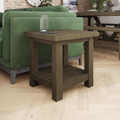 B&Q -  Solid Natural Reclaimed Pine Lamp/side Table