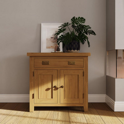 Fwstyle Large Sideboard 2 Door 1 Drawer Solid Oak