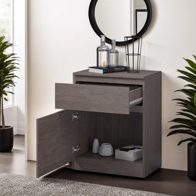 Fwstyle 1 Door 1 Drawer Rustic Oak Multi Storage Unit from B&Q