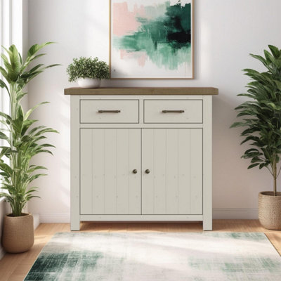 Fwstyle Small Sideboard 2 Door 2 Drawer Solid Reclaimed Pine