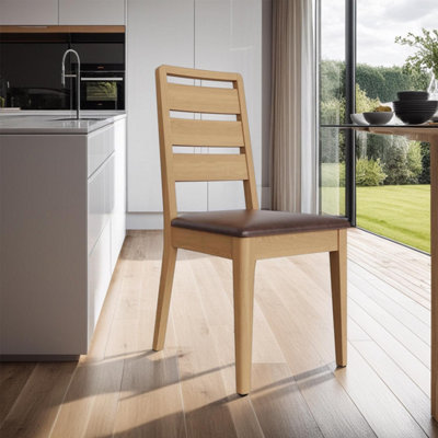 Fwstyle Set Of 2 Ladder Back Dining Chairs Ready Assembled from B&Q