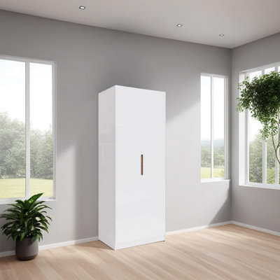 Fwstyle 2 Door Double Wardrobe Click Assembly Gloss White