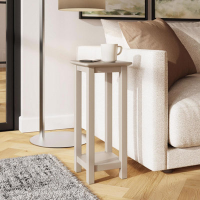 Fwstyle Palma Putty Side Lamp Table With Shelf