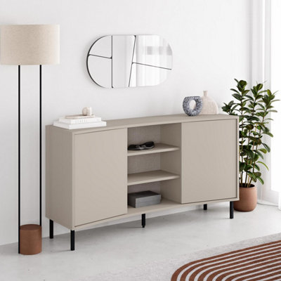 Fwstyle Frem 2 Door Curved Sideboard Sandstone Large