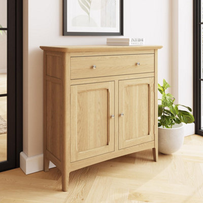 FWStyle Sideboard - Natural Oak Ash Veneer - 2 Door 1 Drawer - Image 7