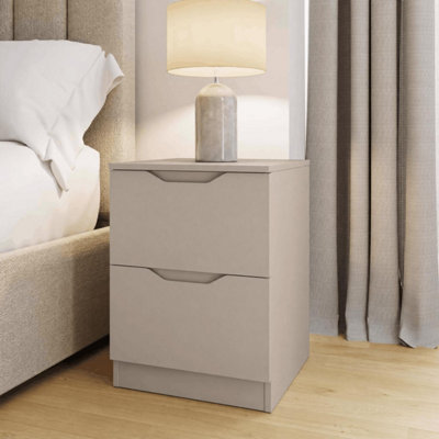 Fwstyle Putty Bedside Table Modern Nightstand Drawer Size 2
