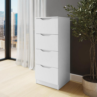 Fwstyle White Luno Drawer Modern Chest Of Drawers Size 4