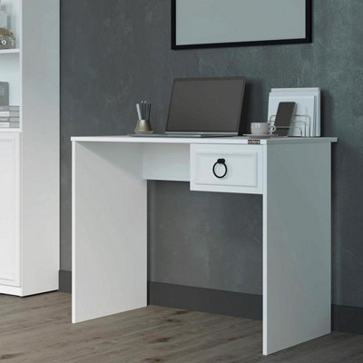 Fwstyle White 1 Drawer Storage Desk Home Office Study Room from B&Q